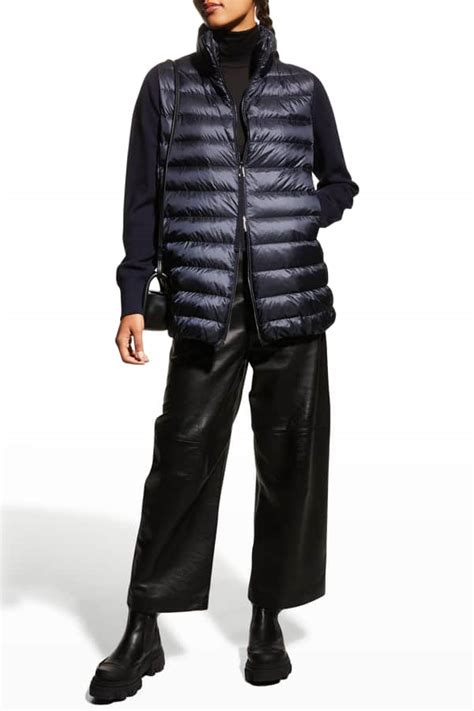 Moncler Maglione Quilted Long Tricot Cardigan Jacket